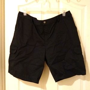 Black Cargo Shorts. Size 18